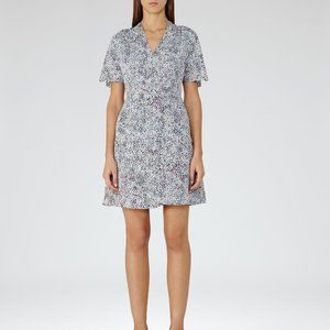 Reiss Prose Silk Printed Dress